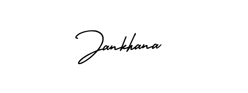 The best way (AmerikaSignatureDemo-Regular) to make a short signature is to pick only two or three words in your name. The name Jankhana include a total of six letters. For converting this name. Jankhana signature style 3 images and pictures png