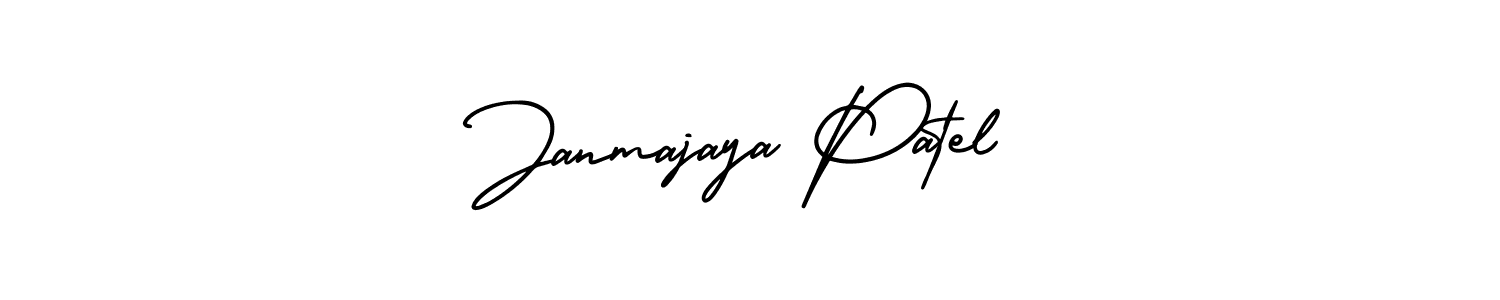 You should practise on your own different ways (AmerikaSignatureDemo-Regular) to write your name (Janmajaya Patel) in signature. don't let someone else do it for you. Janmajaya Patel signature style 3 images and pictures png