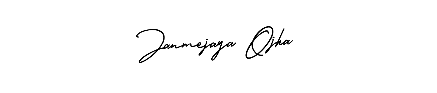 The best way (AmerikaSignatureDemo-Regular) to make a short signature is to pick only two or three words in your name. The name Janmejaya Ojha include a total of six letters. For converting this name. Janmejaya Ojha signature style 3 images and pictures png