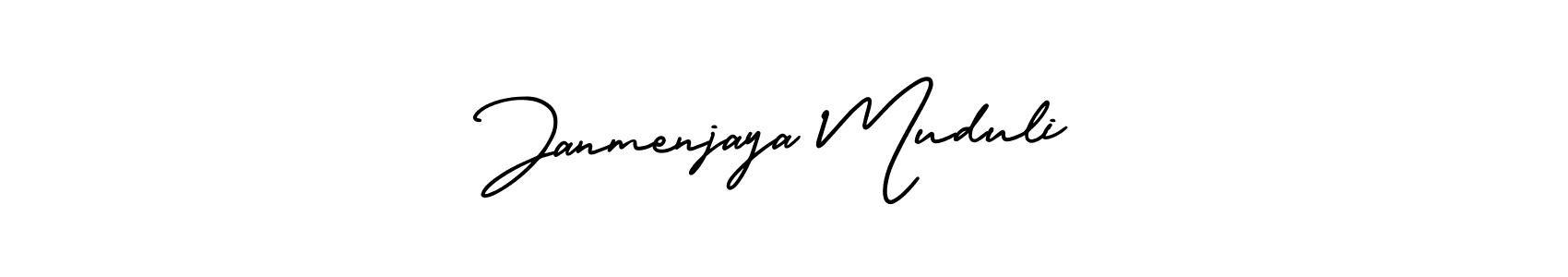 How to Draw Janmenjaya Muduli signature style? AmerikaSignatureDemo-Regular is a latest design signature styles for name Janmenjaya Muduli. Janmenjaya Muduli signature style 3 images and pictures png