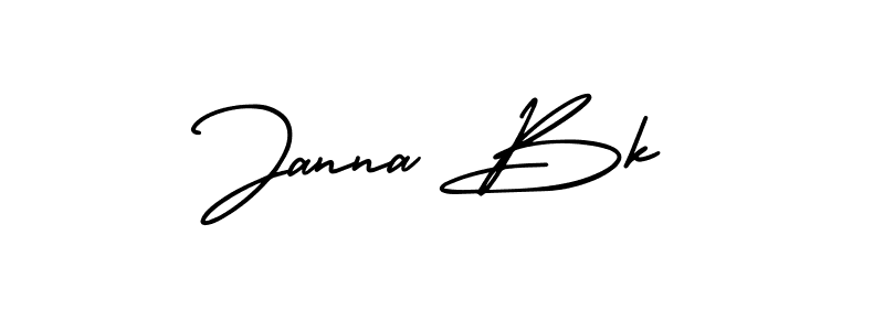 It looks lik you need a new signature style for name Janna Bk. Design unique handwritten (AmerikaSignatureDemo-Regular) signature with our free signature maker in just a few clicks. Janna Bk signature style 3 images and pictures png
