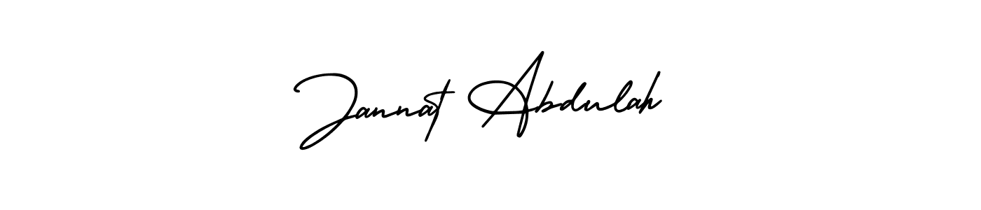 Use a signature maker to create a handwritten signature online. With this signature software, you can design (AmerikaSignatureDemo-Regular) your own signature for name Jannat Abdulah. Jannat Abdulah signature style 3 images and pictures png