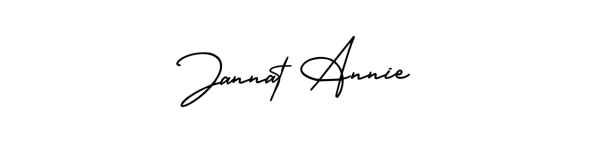 Also You can easily find your signature by using the search form. We will create Jannat Annie name handwritten signature images for you free of cost using AmerikaSignatureDemo-Regular sign style. Jannat Annie signature style 3 images and pictures png