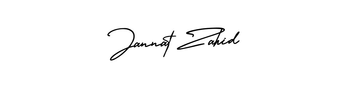 How to make Jannat Zahid name signature. Use AmerikaSignatureDemo-Regular style for creating short signs online. This is the latest handwritten sign. Jannat Zahid signature style 3 images and pictures png