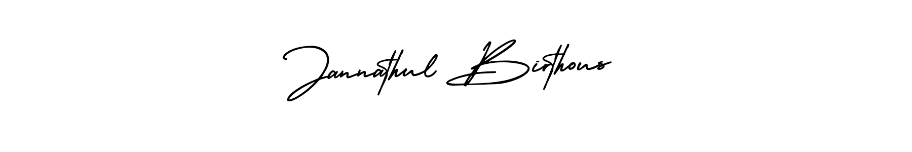 How to make Jannathul Birthous signature? AmerikaSignatureDemo-Regular is a professional autograph style. Create handwritten signature for Jannathul Birthous name. Jannathul Birthous signature style 3 images and pictures png