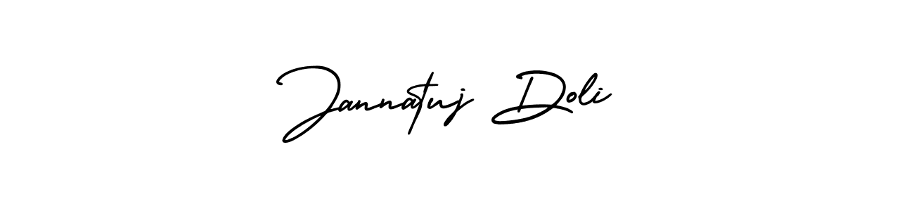 It looks lik you need a new signature style for name Jannatuj Doli. Design unique handwritten (AmerikaSignatureDemo-Regular) signature with our free signature maker in just a few clicks. Jannatuj Doli signature style 3 images and pictures png