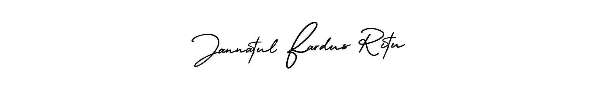 Design your own signature with our free online signature maker. With this signature software, you can create a handwritten (AmerikaSignatureDemo-Regular) signature for name Jannatul Fardus Ritu. Jannatul Fardus Ritu signature style 3 images and pictures png