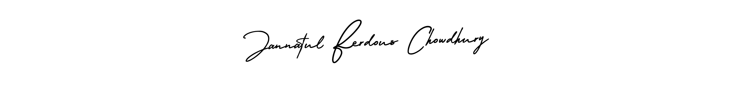 Jannatul Ferdous Chowdhury stylish signature style. Best Handwritten Sign (AmerikaSignatureDemo-Regular) for my name. Handwritten Signature Collection Ideas for my name Jannatul Ferdous Chowdhury. Jannatul Ferdous Chowdhury signature style 3 images and pictures png