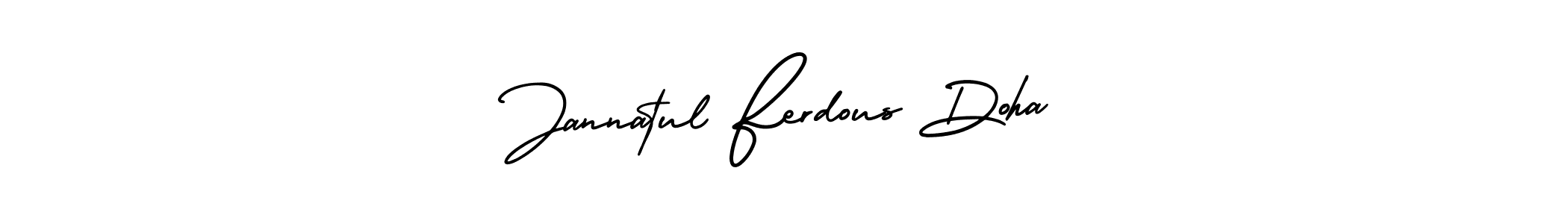 How to make Jannatul Ferdous Doha signature? AmerikaSignatureDemo-Regular is a professional autograph style. Create handwritten signature for Jannatul Ferdous Doha name. Jannatul Ferdous Doha signature style 3 images and pictures png