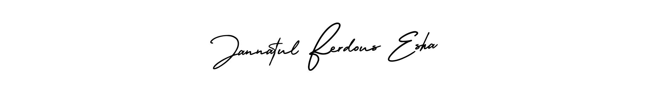 How to make Jannatul Ferdous Esha signature? AmerikaSignatureDemo-Regular is a professional autograph style. Create handwritten signature for Jannatul Ferdous Esha name. Jannatul Ferdous Esha signature style 3 images and pictures png