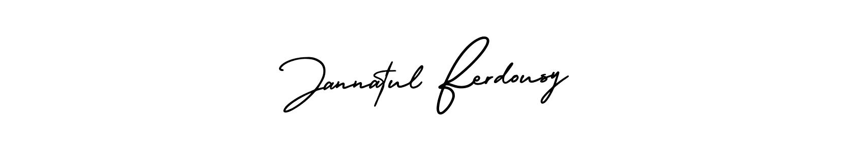 How to make Jannatul Ferdousy signature? AmerikaSignatureDemo-Regular is a professional autograph style. Create handwritten signature for Jannatul Ferdousy name. Jannatul Ferdousy signature style 3 images and pictures png