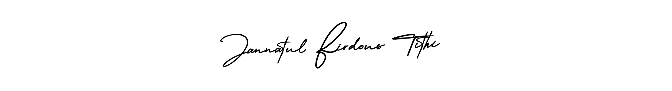 Also You can easily find your signature by using the search form. We will create Jannatul Firdous Tithi name handwritten signature images for you free of cost using AmerikaSignatureDemo-Regular sign style. Jannatul Firdous Tithi signature style 3 images and pictures png