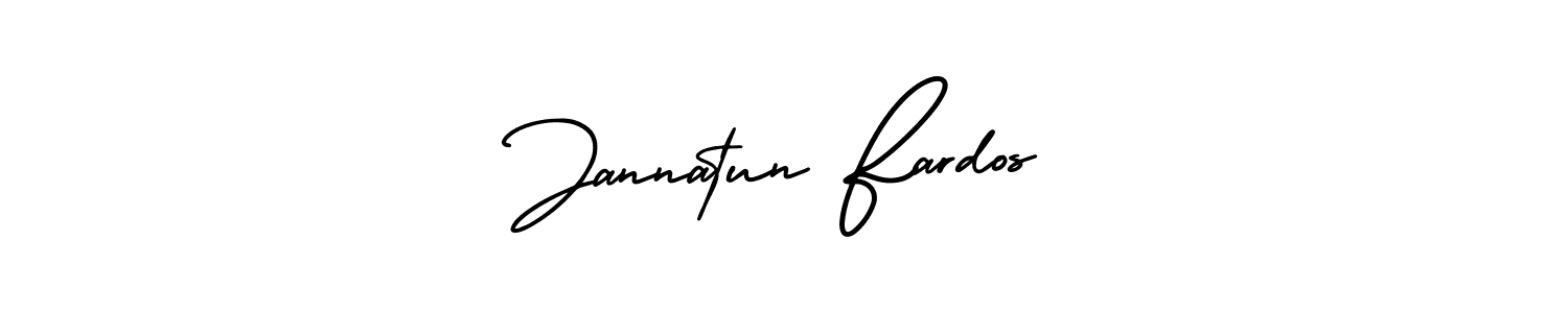 Jannatun Fardos stylish signature style. Best Handwritten Sign (AmerikaSignatureDemo-Regular) for my name. Handwritten Signature Collection Ideas for my name Jannatun Fardos. Jannatun Fardos signature style 3 images and pictures png