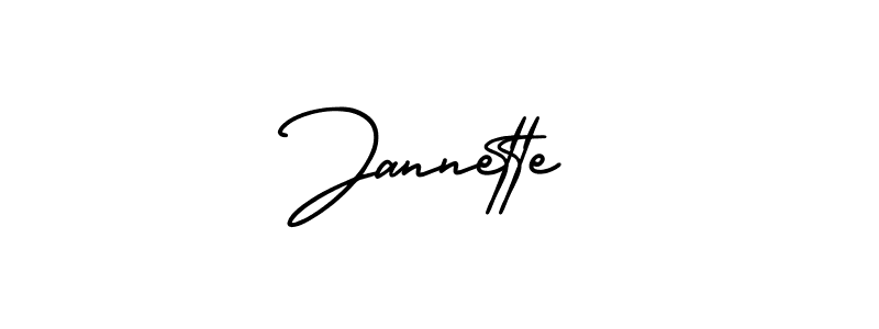 Design your own signature with our free online signature maker. With this signature software, you can create a handwritten (AmerikaSignatureDemo-Regular) signature for name Jannette. Jannette signature style 3 images and pictures png