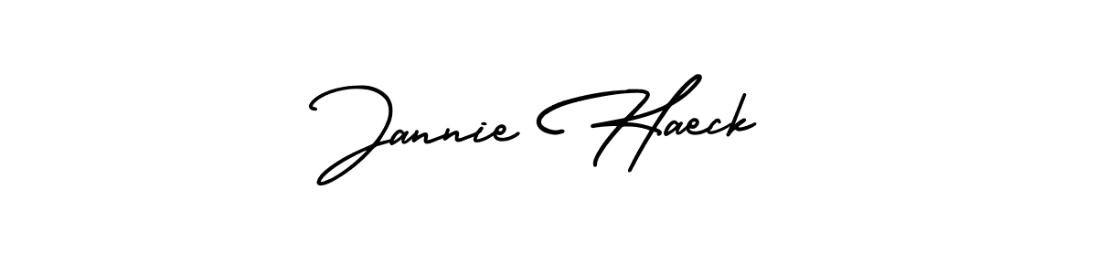 How to make Jannie Haeck signature? AmerikaSignatureDemo-Regular is a professional autograph style. Create handwritten signature for Jannie Haeck name. Jannie Haeck signature style 3 images and pictures png