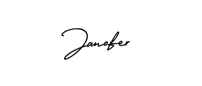 The best way (AmerikaSignatureDemo-Regular) to make a short signature is to pick only two or three words in your name. The name Janofer include a total of six letters. For converting this name. Janofer signature style 3 images and pictures png