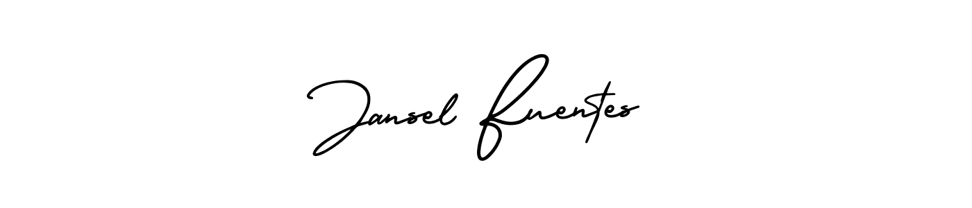 AmerikaSignatureDemo-Regular is a professional signature style that is perfect for those who want to add a touch of class to their signature. It is also a great choice for those who want to make their signature more unique. Get Jansel Fuentes name to fancy signature for free. Jansel Fuentes signature style 3 images and pictures png