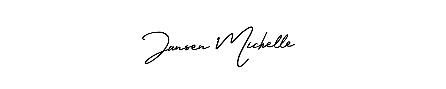 Jansen Michelle stylish signature style. Best Handwritten Sign (AmerikaSignatureDemo-Regular) for my name. Handwritten Signature Collection Ideas for my name Jansen Michelle. Jansen Michelle signature style 3 images and pictures png