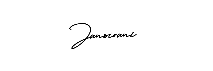 How to make Jansirani name signature. Use AmerikaSignatureDemo-Regular style for creating short signs online. This is the latest handwritten sign. Jansirani signature style 3 images and pictures png