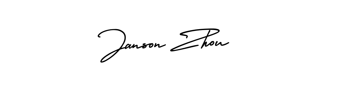 This is the best signature style for the Janson Zhou name. Also you like these signature font (AmerikaSignatureDemo-Regular). Mix name signature. Janson Zhou signature style 3 images and pictures png