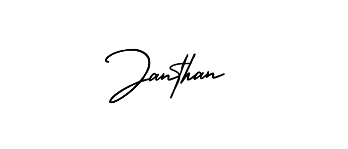 Janthan stylish signature style. Best Handwritten Sign (AmerikaSignatureDemo-Regular) for my name. Handwritten Signature Collection Ideas for my name Janthan. Janthan signature style 3 images and pictures png