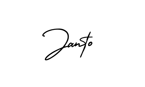 Similarly AmerikaSignatureDemo-Regular is the best handwritten signature design. Signature creator online .You can use it as an online autograph creator for name Janto. Janto signature style 3 images and pictures png