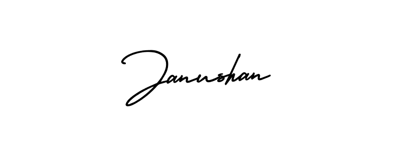 The best way (AmerikaSignatureDemo-Regular) to make a short signature is to pick only two or three words in your name. The name Janushan include a total of six letters. For converting this name. Janushan signature style 3 images and pictures png