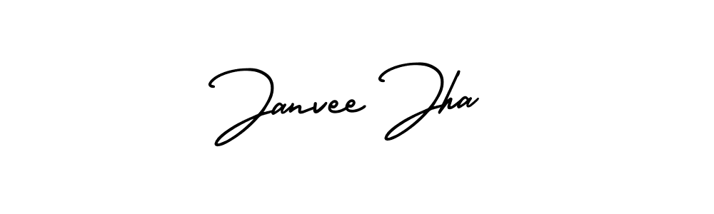 Janvee Jha stylish signature style. Best Handwritten Sign (AmerikaSignatureDemo-Regular) for my name. Handwritten Signature Collection Ideas for my name Janvee Jha. Janvee Jha signature style 3 images and pictures png
