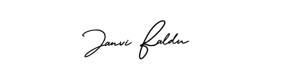 How to Draw Janvi Faldu signature style? AmerikaSignatureDemo-Regular is a latest design signature styles for name Janvi Faldu. Janvi Faldu signature style 3 images and pictures png