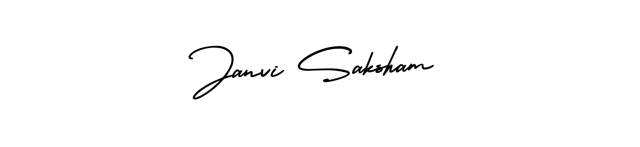 Check out images of Autograph of Janvi Saksham name. Actor Janvi Saksham Signature Style. AmerikaSignatureDemo-Regular is a professional sign style online. Janvi Saksham signature style 3 images and pictures png
