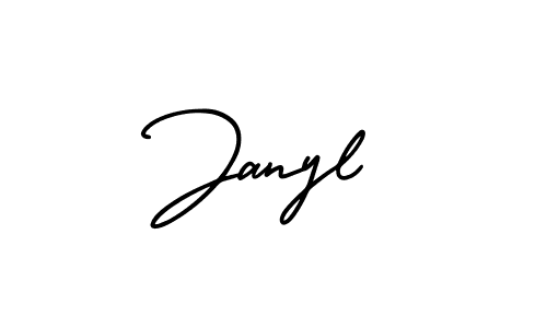 How to make Janyl name signature. Use AmerikaSignatureDemo-Regular style for creating short signs online. This is the latest handwritten sign. Janyl signature style 3 images and pictures png
