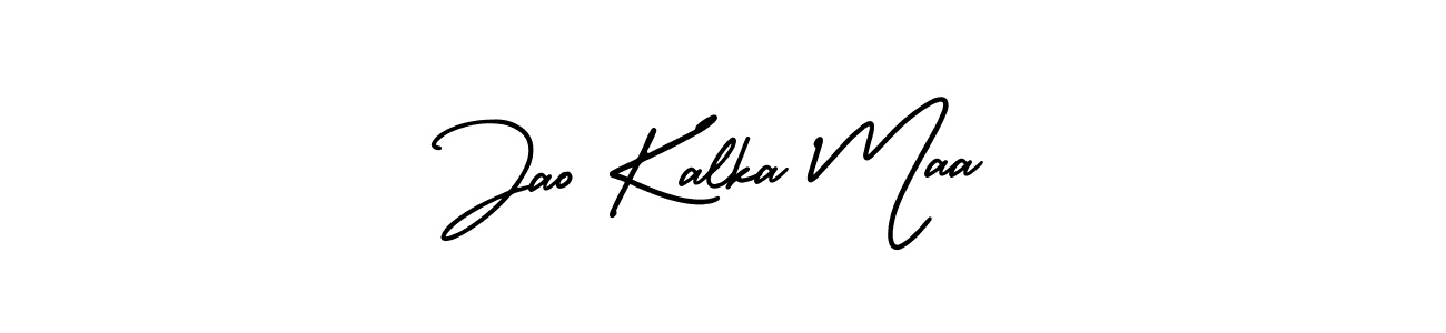How to Draw Jao Kalka Maa signature style? AmerikaSignatureDemo-Regular is a latest design signature styles for name Jao Kalka Maa. Jao Kalka Maa signature style 3 images and pictures png