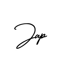 Use a signature maker to create a handwritten signature online. With this signature software, you can design (AmerikaSignatureDemo-Regular) your own signature for name Jap. Jap signature style 3 images and pictures png