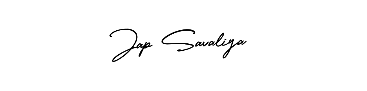 Make a beautiful signature design for name Jap Savaliya. With this signature (AmerikaSignatureDemo-Regular) style, you can create a handwritten signature for free. Jap Savaliya signature style 3 images and pictures png