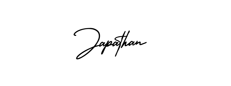 Japathan stylish signature style. Best Handwritten Sign (AmerikaSignatureDemo-Regular) for my name. Handwritten Signature Collection Ideas for my name Japathan. Japathan signature style 3 images and pictures png