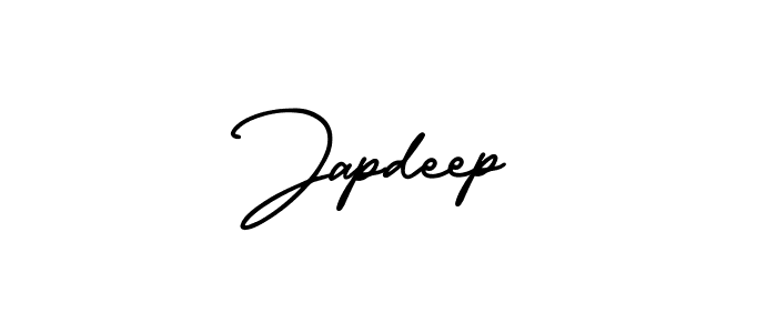 The best way (AmerikaSignatureDemo-Regular) to make a short signature is to pick only two or three words in your name. The name Japdeep include a total of six letters. For converting this name. Japdeep signature style 3 images and pictures png
