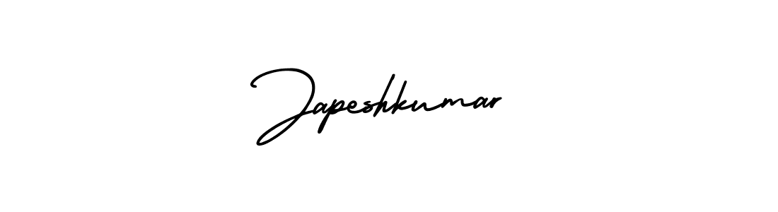 Japeshkumar stylish signature style. Best Handwritten Sign (AmerikaSignatureDemo-Regular) for my name. Handwritten Signature Collection Ideas for my name Japeshkumar. Japeshkumar signature style 3 images and pictures png