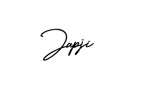 Use a signature maker to create a handwritten signature online. With this signature software, you can design (AmerikaSignatureDemo-Regular) your own signature for name Japji. Japji signature style 3 images and pictures png