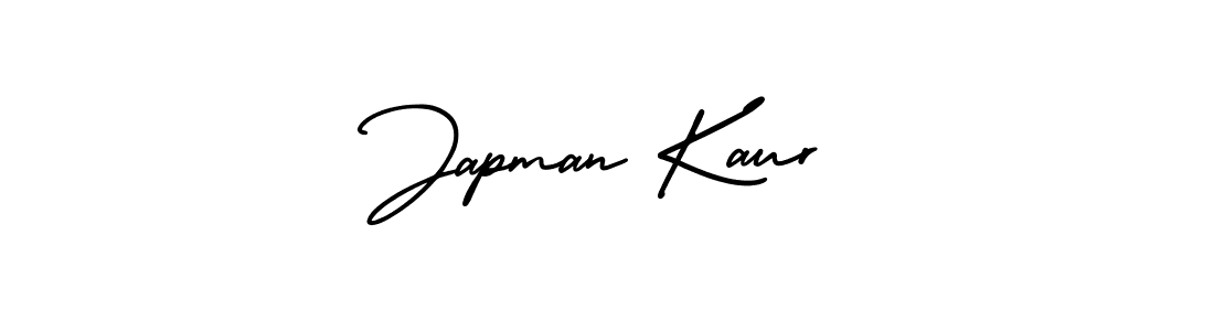 Japman Kaur stylish signature style. Best Handwritten Sign (AmerikaSignatureDemo-Regular) for my name. Handwritten Signature Collection Ideas for my name Japman Kaur. Japman Kaur signature style 3 images and pictures png