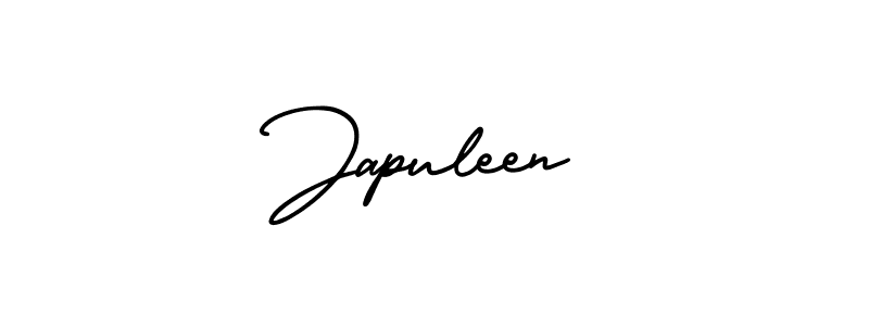 Use a signature maker to create a handwritten signature online. With this signature software, you can design (AmerikaSignatureDemo-Regular) your own signature for name Japuleen. Japuleen signature style 3 images and pictures png