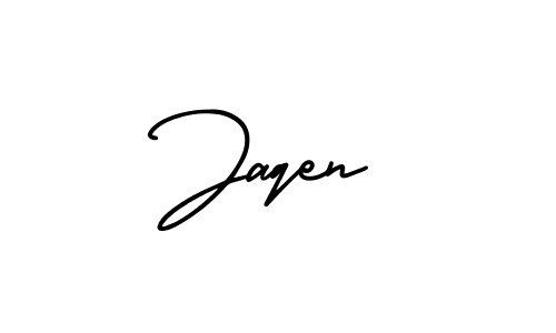 Design your own signature with our free online signature maker. With this signature software, you can create a handwritten (AmerikaSignatureDemo-Regular) signature for name Jaqen. Jaqen signature style 3 images and pictures png
