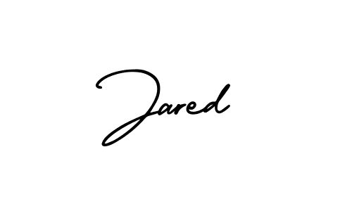 Make a beautiful signature design for name Jared. With this signature (AmerikaSignatureDemo-Regular) style, you can create a handwritten signature for free. Jared signature style 3 images and pictures png