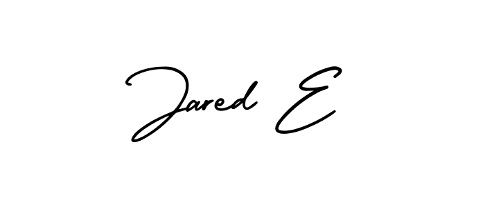 Also we have Jared E name is the best signature style. Create professional handwritten signature collection using AmerikaSignatureDemo-Regular autograph style. Jared E signature style 3 images and pictures png