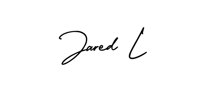 How to Draw Jared L signature style? AmerikaSignatureDemo-Regular is a latest design signature styles for name Jared L. Jared L signature style 3 images and pictures png