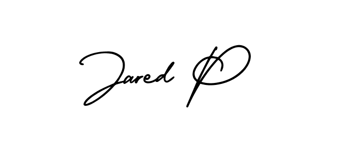 Design your own signature with our free online signature maker. With this signature software, you can create a handwritten (AmerikaSignatureDemo-Regular) signature for name Jared P. Jared P signature style 3 images and pictures png