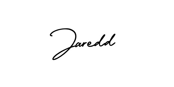 Make a beautiful signature design for name Jaredd. With this signature (AmerikaSignatureDemo-Regular) style, you can create a handwritten signature for free. Jaredd signature style 3 images and pictures png