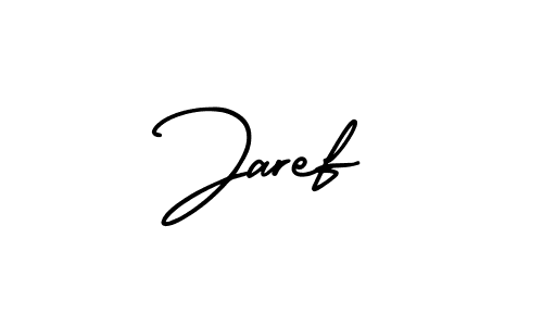 How to make Jaref signature? AmerikaSignatureDemo-Regular is a professional autograph style. Create handwritten signature for Jaref name. Jaref signature style 3 images and pictures png