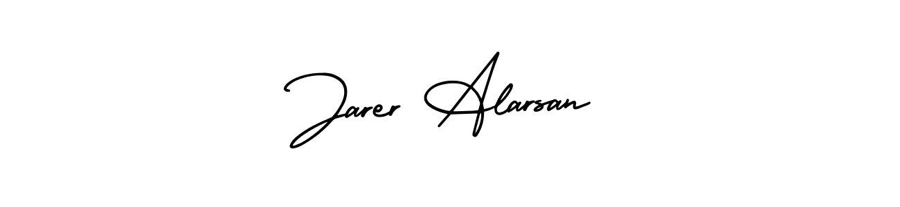 It looks lik you need a new signature style for name Jarer Alarsan. Design unique handwritten (AmerikaSignatureDemo-Regular) signature with our free signature maker in just a few clicks. Jarer Alarsan signature style 3 images and pictures png