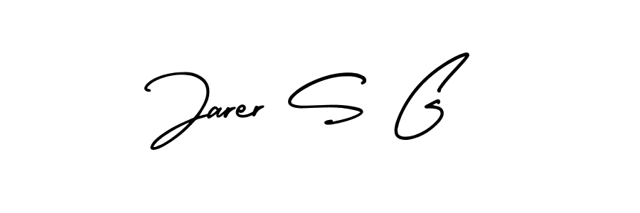 Similarly AmerikaSignatureDemo-Regular is the best handwritten signature design. Signature creator online .You can use it as an online autograph creator for name Jarer S G. Jarer S G signature style 3 images and pictures png