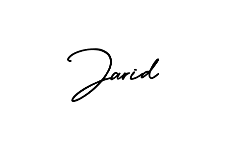 Use a signature maker to create a handwritten signature online. With this signature software, you can design (AmerikaSignatureDemo-Regular) your own signature for name Jarid. Jarid signature style 3 images and pictures png